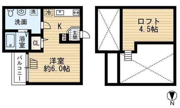 鳳駅 徒歩5分 1階の物件間取画像